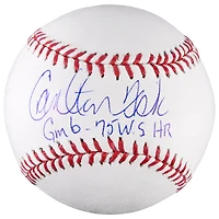 Carlton Fisk Boston Red Sox Autographed Baseball with "Gm 6 75 WS HR" Inscription