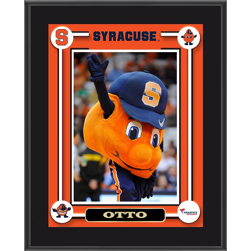 Syracuse Orange Otto 10.5'' x 13'' Sublimated Mascot Plaque