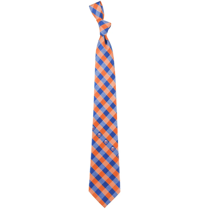 New York Islanders Woven Poly Check Tie