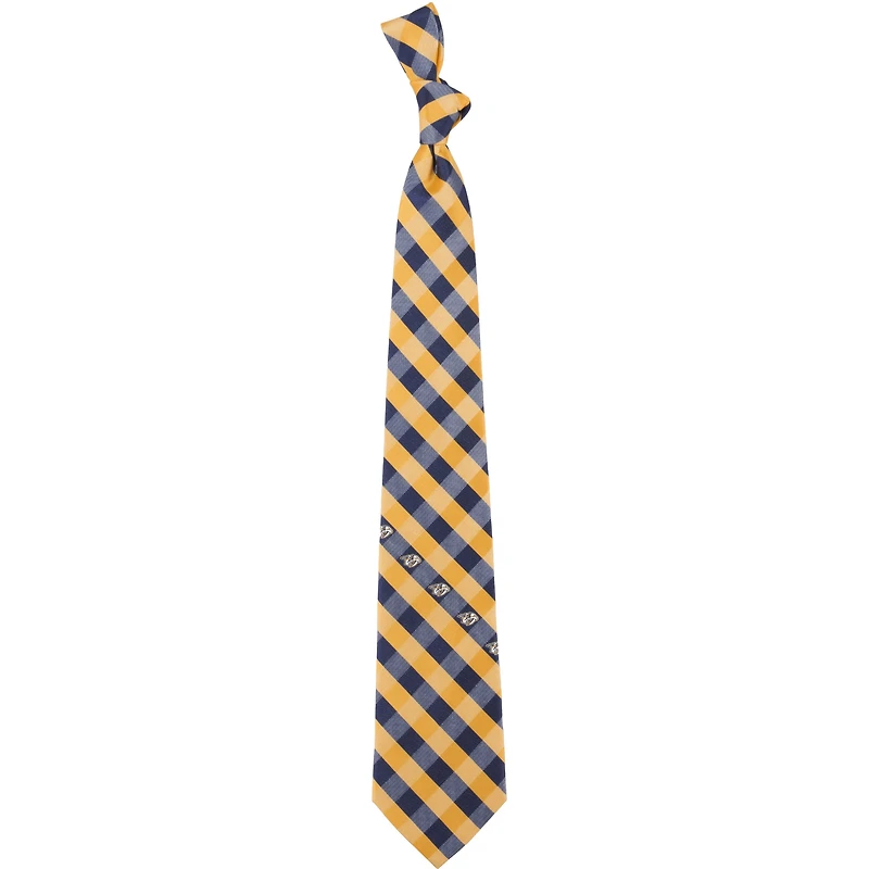 Nashville Predators Woven Poly Check Tie