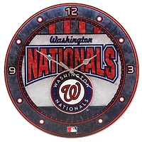 Washington Nationals Art Glass Clock