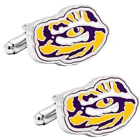 LSU Tigers Silver-Plated Logo Cufflinks