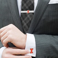 Illinois Fighting Illini Tie Bar & Cufflinks Set