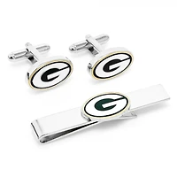 Green Bay Packers Tie Bar & Cufflinks Set
