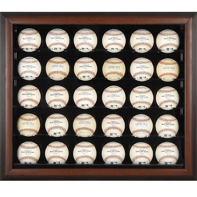 Brown Framed 30-Ball Display Case