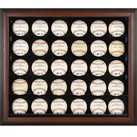 Brown Framed 30-Ball Display Case