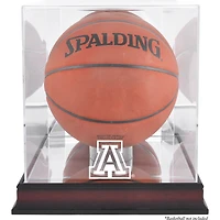 Arizona Wildcats Mahogany Antique Finish Basketball Display Case with Mirror Back