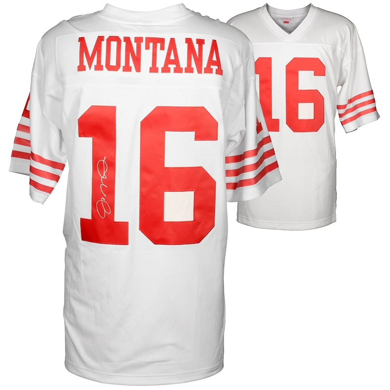 Joe Montana San Francisco 49ers Autographed White Mitchell & Ness Replica Jersey