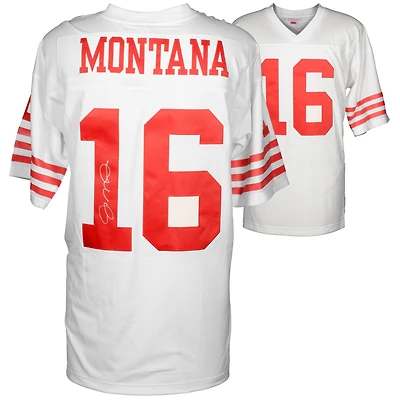 Joe Montana San Francisco 49ers Autographed White Mitchell & Ness Replica Jersey