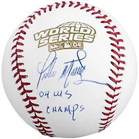 Pedro Martinez Boston Red Sox Autographed 2004 World Series Logo Baseball with 04 WS Champs Inscription