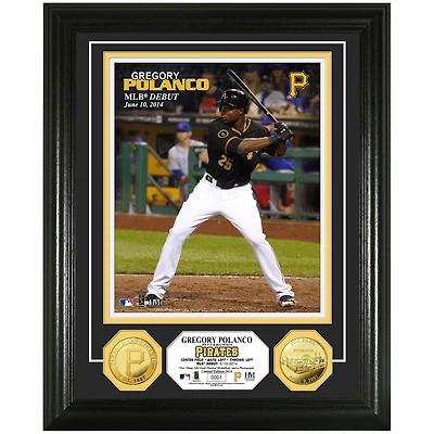 Gregory Polanco Pittsburgh Pirates MLB Debut Gold Coin Photomint