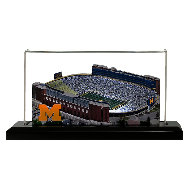 Michigan Wolverines 9" x 4" Light Up Stadium with Display Case