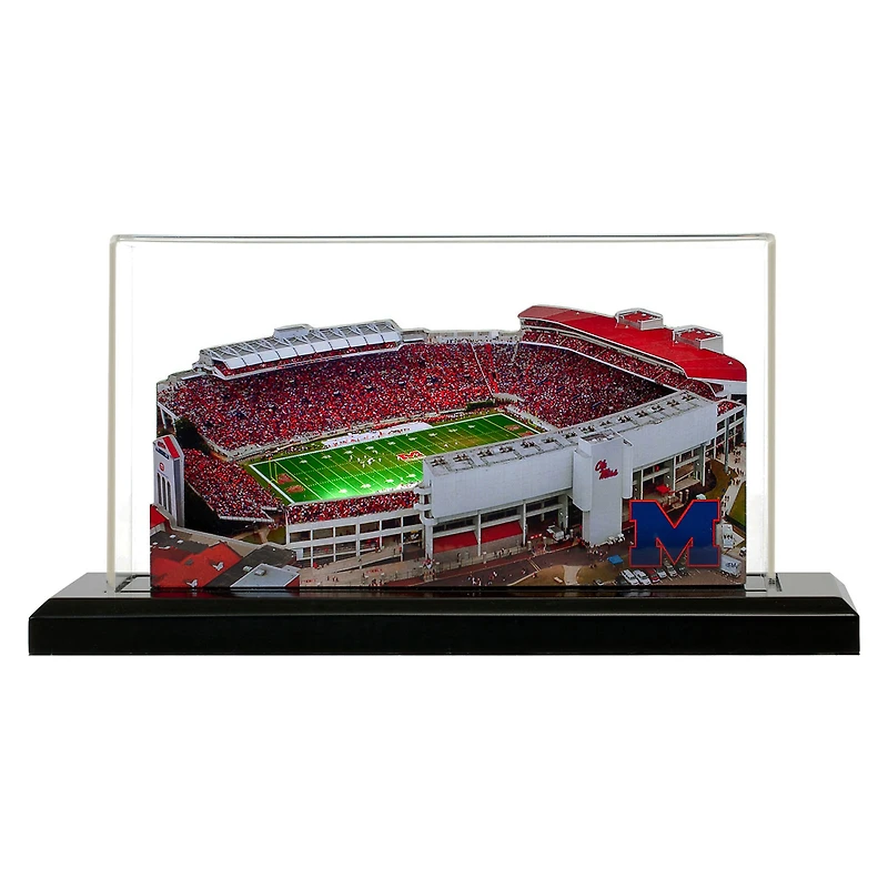 Ole Miss Rebels 9" x 4" Light Up Stadium with Display Case