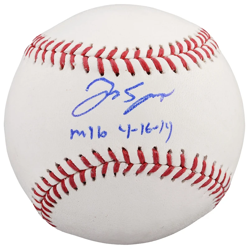 George Springer Houston Astros Autographed Baseball with MLB Debut 4/16/14 Inscription