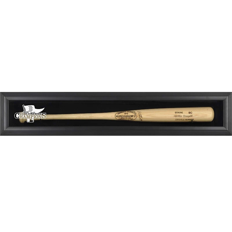 Boston Red Sox 2013 World Series Champions Black Framed Wall-Mounted Single Bat Case