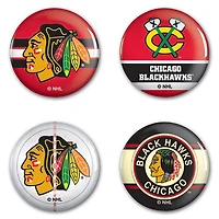 WinCraft Chicago Blackhawks 4-Pack Button Set
