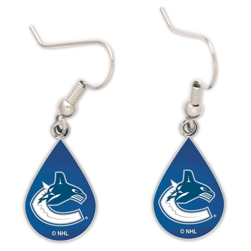 WinCraft Vancouver Canucks Tear Drop Dangle Earrings