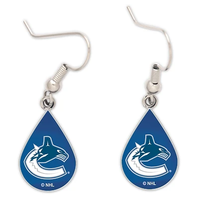 WinCraft Vancouver Canucks Tear Drop Dangle Earrings