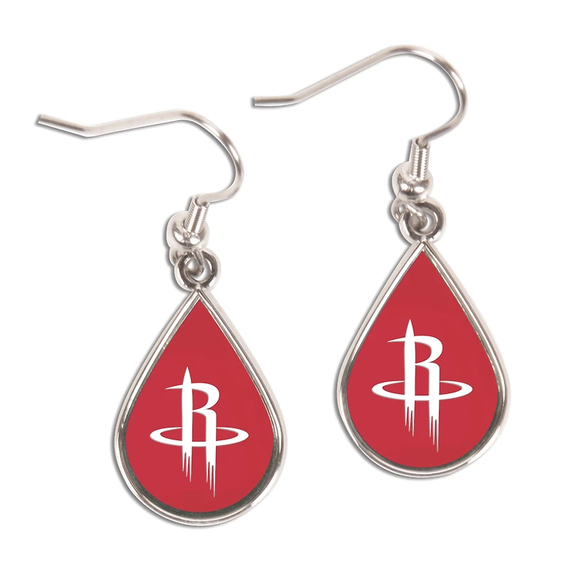 WinCraft Houston Rockets Tear Drop Dangle Earrings