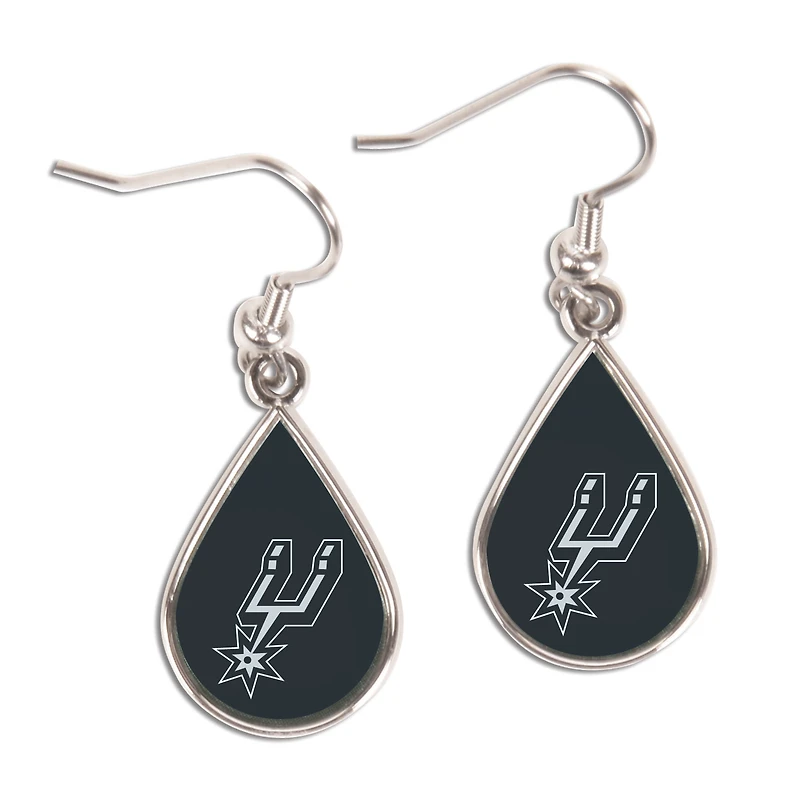 WinCraft San Antonio Spurs Tear Drop Dangle Earrings