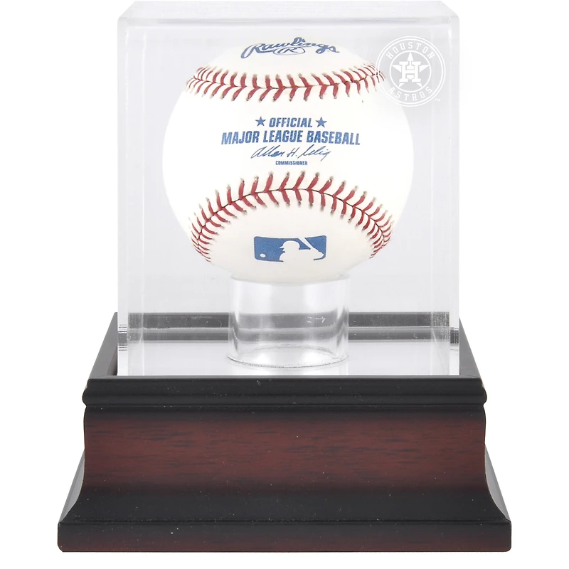 Houston Astros (2013-Present) Mahogany Baseball Logo Display Case
