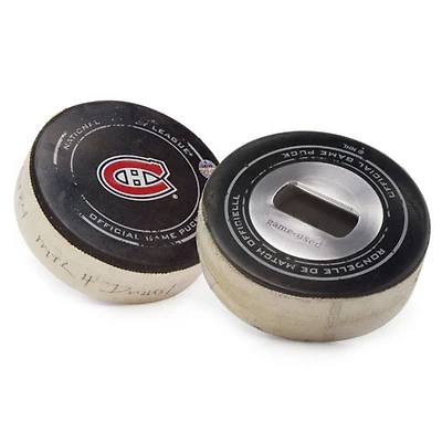 Tokens & Icons Montreal Canadiens Game-Used Puck Bottle Opener