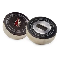 Tokens & Icons Arizona Coyotes Game-Used Puck Bottle Opener