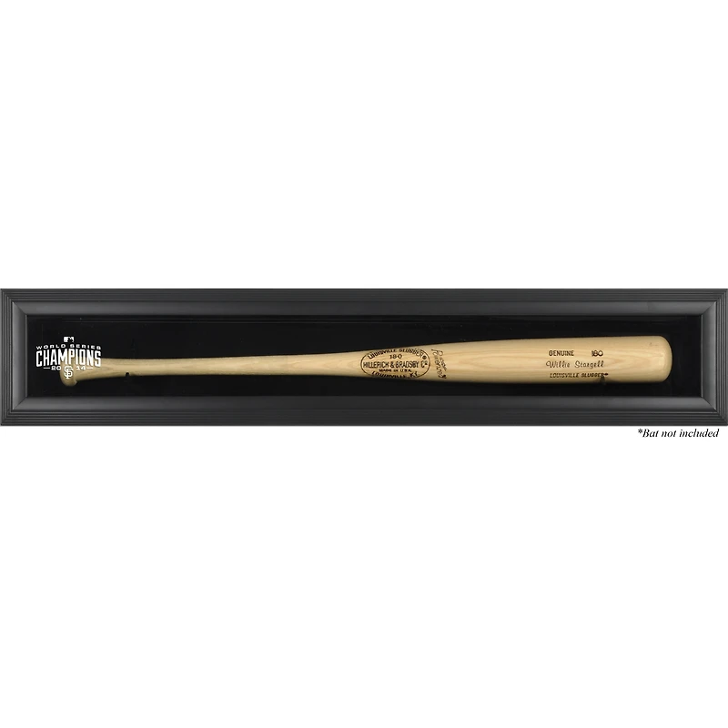 San Francisco Giants 2014 World Series Champions Black Framed Wall-Mounted Single Bat Case