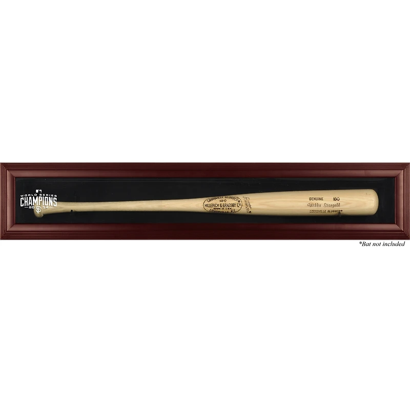 San Francisco Giants 2014 World Series Champions Mahogany Framed Wall-Mounted Single Bat Case