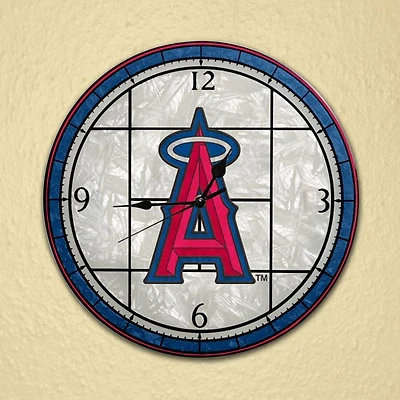 Los Angeles Angels Art-Glass Clock