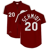 Mike Schmidt Philadelphia Phillies Autographed Mitchell & Ness Authentic Maroon 1979 Jersey with "HOF 95" Inscription