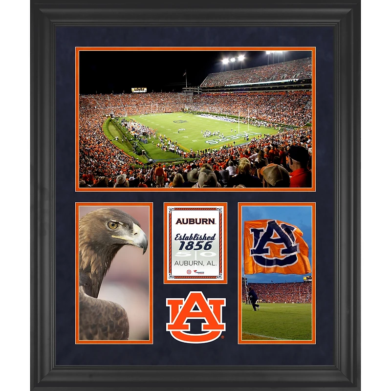 Auburn Tigers Jordan-Hare Stadium Framed 20'' x 24'' 3-Opening Collage