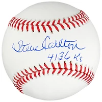 Steve Carlton Philadelphia Phillies Autographed Baseball with "4136 K's" Inscription
