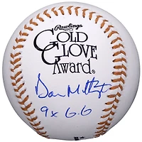 Don Mattingly New York Yankees Autographed Gold Glove Logo Baseball with 9X GG Inscription