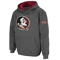 Youth Stadium Athletic Charcoal Florida State Seminoles Big Logo Pullover Hoodie