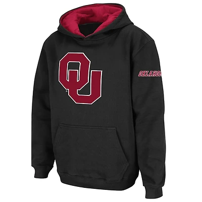 Youth Stadium Athletic Black Oklahoma Sooners Big Logo Pullover Hoodie