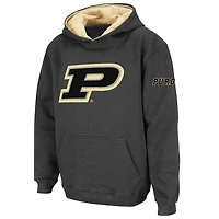 Youth Stadium Athletic Charcoal Purdue Boilermakers Big Logo Pullover Hoodie