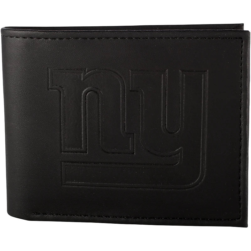 Men's Black New York Giants Hybrid Bi-Fold Wallet