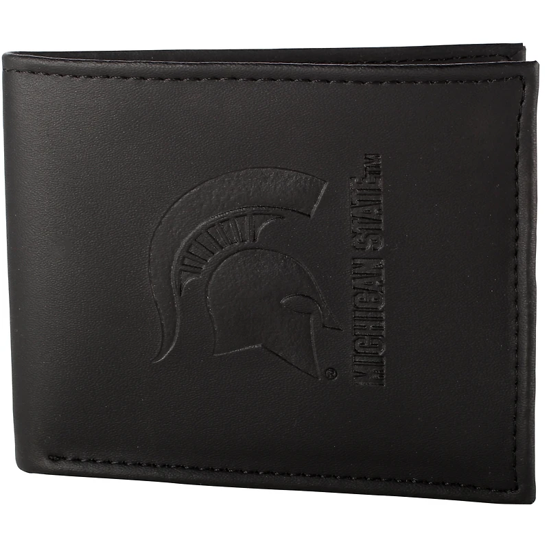 Men's Black Michigan State Spartans Hybrid Bi-Fold Wallet