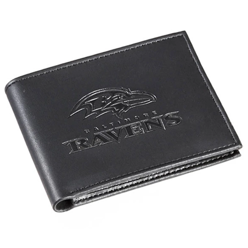 Men's Black Baltimore Ravens Hybrid Bi-Fold Wallet