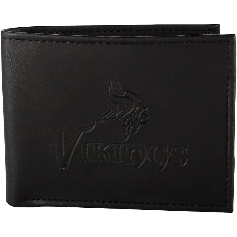 Men's Black Minnesota Vikings Hybrid Bi-Fold Wallet