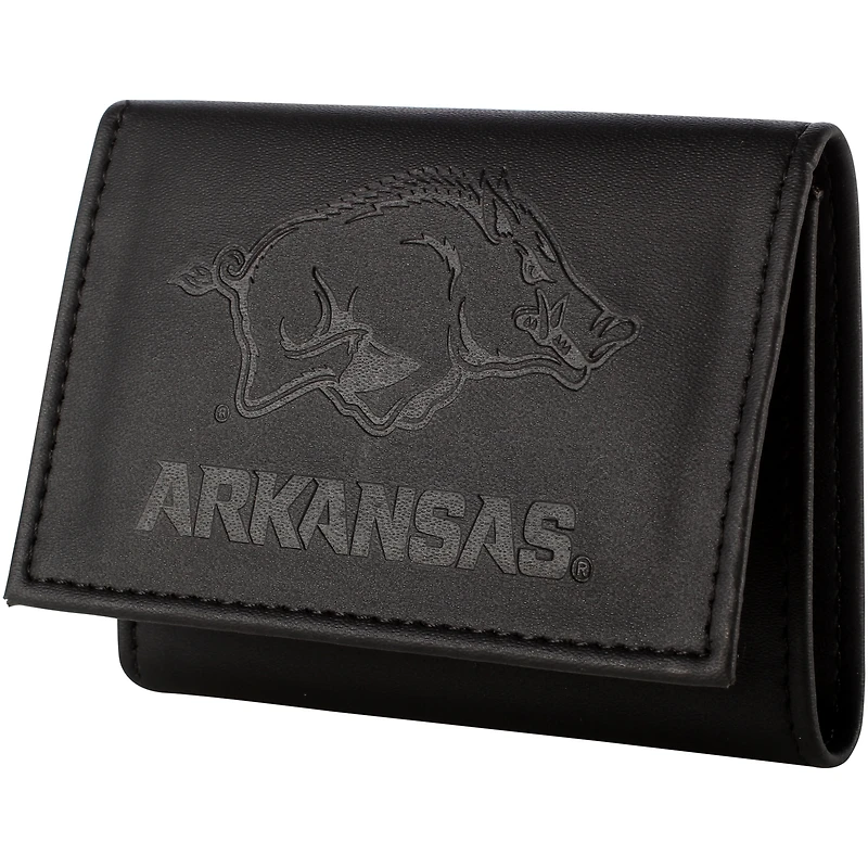 Men's Black Arkansas Razorbacks Hybrid Tri-Fold Wallet