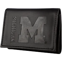 Men's Black Michigan Wolverines Hybrid Tri-Fold Wallet