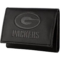 Men's Black Green Bay Packers Hybrid Tri-Fold Wallet