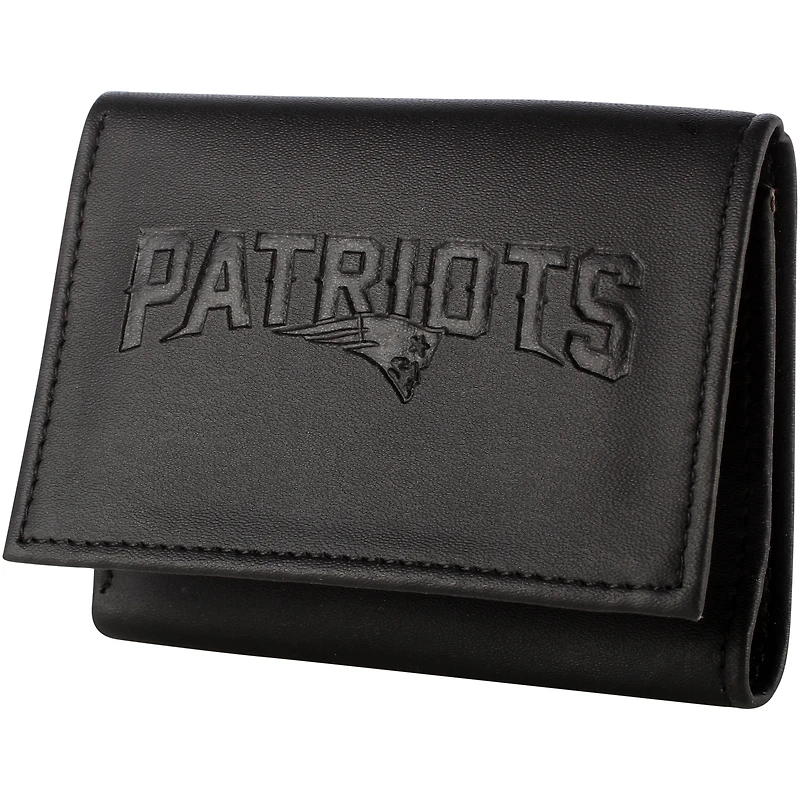 Men's Black New England Patriots Hybrid Tri-Fold Wallet