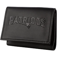 Men's Black New England Patriots Hybrid Tri-Fold Wallet