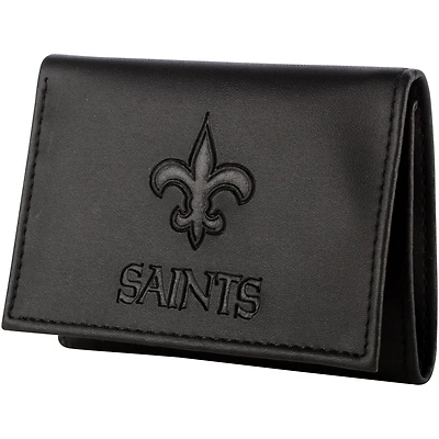 Men's Black New Orleans Saints Hybrid Tri-Fold Wallet