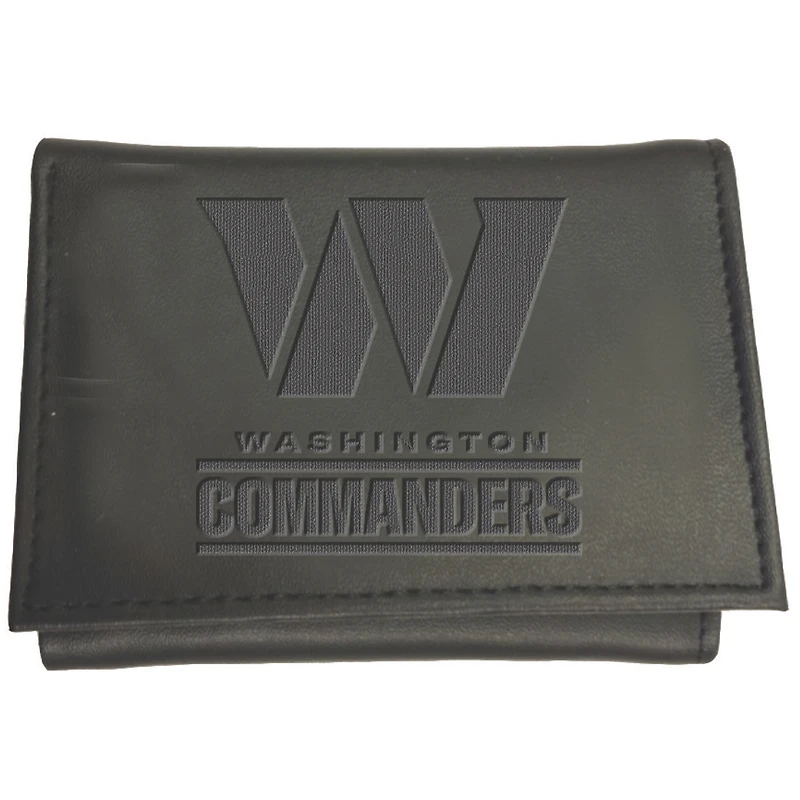 Men's Black Washington Commanders Hybrid Tri-Fold Wallet
