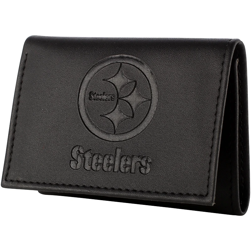 Men's Black Pittsburgh Steelers Hybrid Tri-Fold Wallet