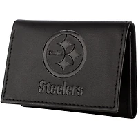 Men's Black Pittsburgh Steelers Hybrid Tri-Fold Wallet